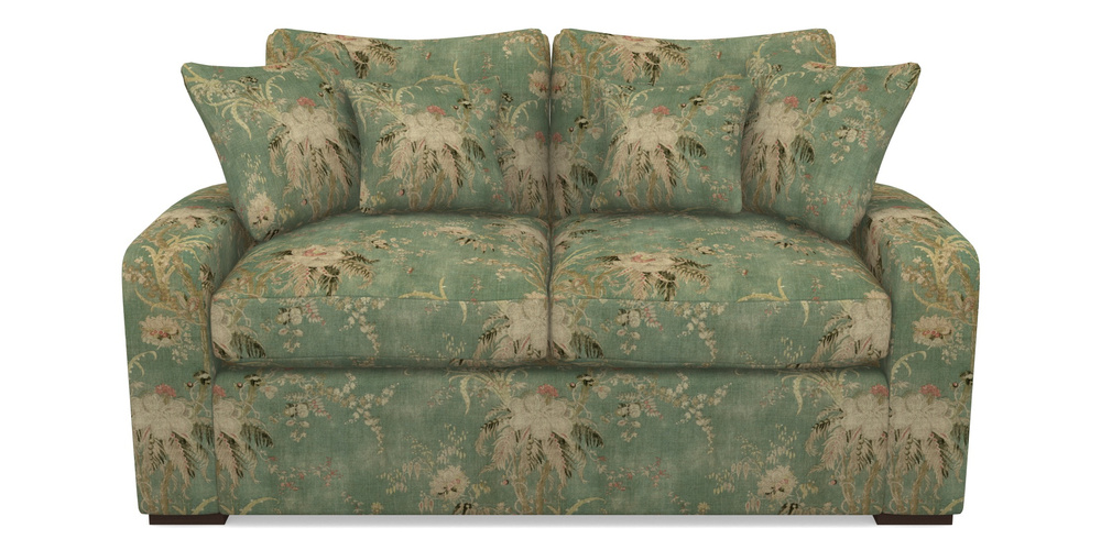 Product photograph of Stockbridge Sofa Bed 2 Seater Sofa Bed In Floral Linen - Zefferino Emerald from Sofas and Stuff Limited