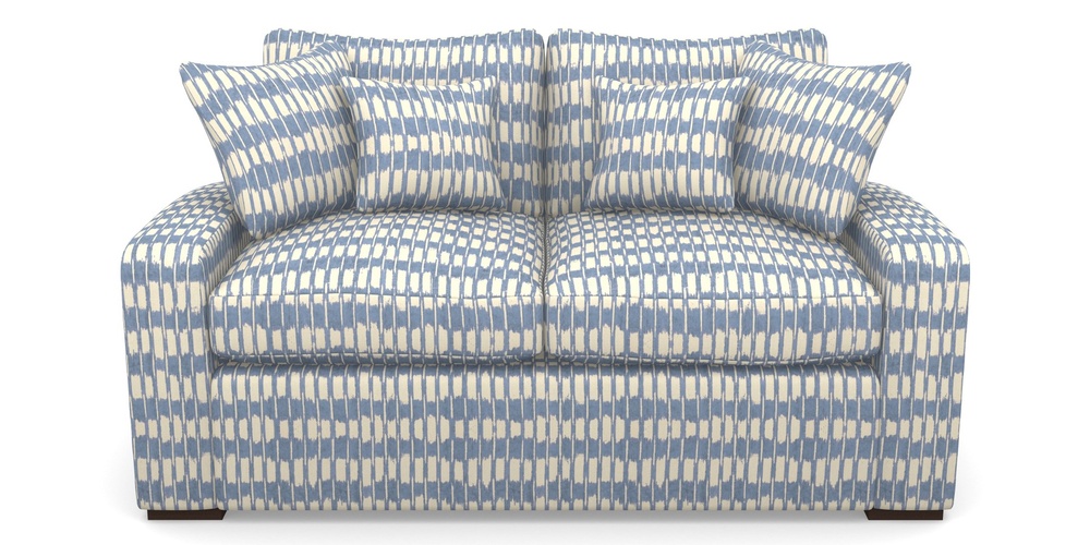 Product photograph of Stockbridge Sofa Bed 2 Seater Sofa Bed In V A Brompton Collection - Ikat - Morning Blue from Sofas and Stuff Limited