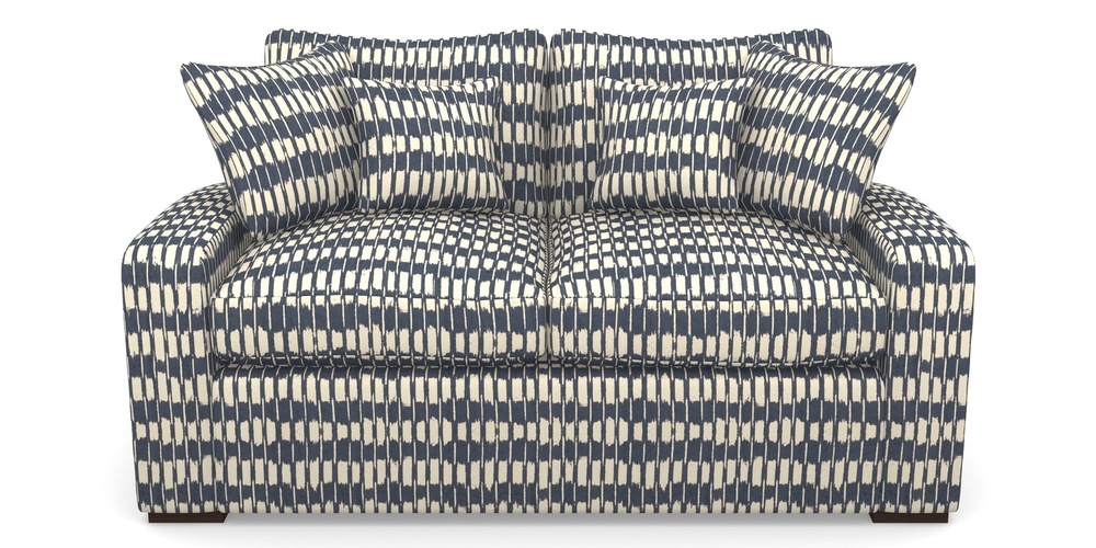 Product photograph of Stockbridge Sofa Bed 2 Seater Sofa Bed In V A Brompton Collection - Ikat - Midnight Blue from Sofas and Stuff Limited