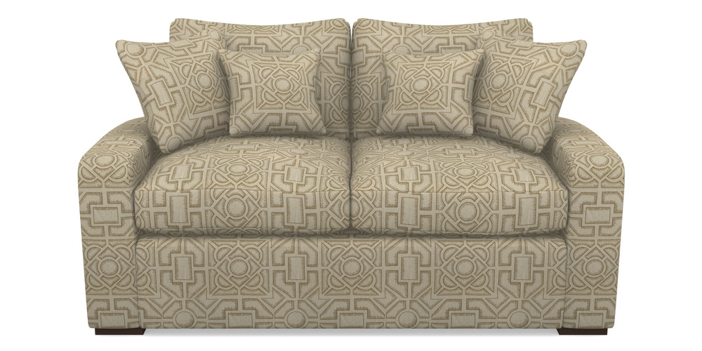 Product photograph of Stockbridge Sofa Bed 2 Seater Sofa Bed In Rhs Collection - Large Knot Garden Linen - Gold from Sofas and Stuff Limited