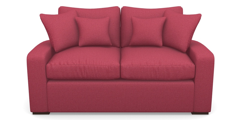 Product photograph of Stockbridge Sofa Bed 2 Seater Sofa Bed In Plain Linen Cotton - Raspberry Jam from Sofas and Stuff Limited