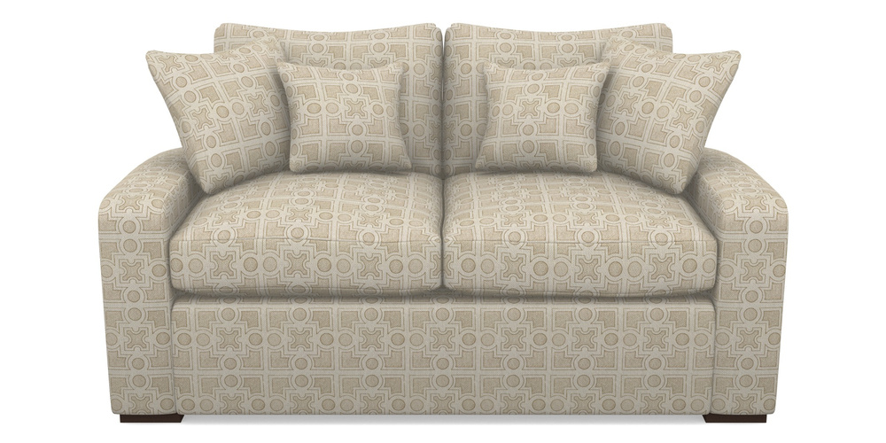 Product photograph of Stockbridge Sofa Bed 2 Seater Sofa Bed In Rhs Collection - Small Knot Garden Cotton Weave - Gold from Sofas and Stuff Limited