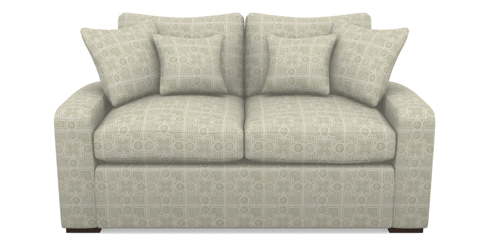 Product photograph of Stockbridge Sofa Bed 2 Seater Sofa Bed In Rhs Collection - Small Knot Garden Cotton Weave - Pistachio from Sofas and Stuff Limited