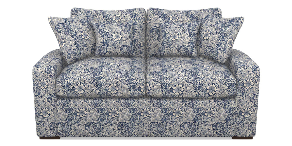 Product photograph of Stockbridge Sofa Bed 2 Seater Sofa Bed In William Morris Collection - Marigold - Indigo Linen from Sofas and Stuff Limited