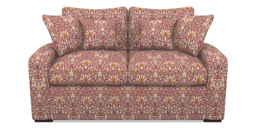 Product photograph of Stockbridge Sofa Bed 2 Seater Sofa Bed In William Morris Collection - Snakeshead - Claret Gold from Sofas and Stuff Limited