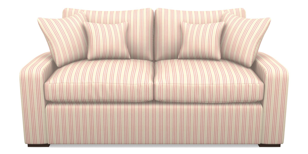 Product photograph of Stockbridge Sofa Bed 3 Seater Sofa Bed In Cloth 22 - Racing Stripes Ayr - Cherry from Sofas and Stuff Limited