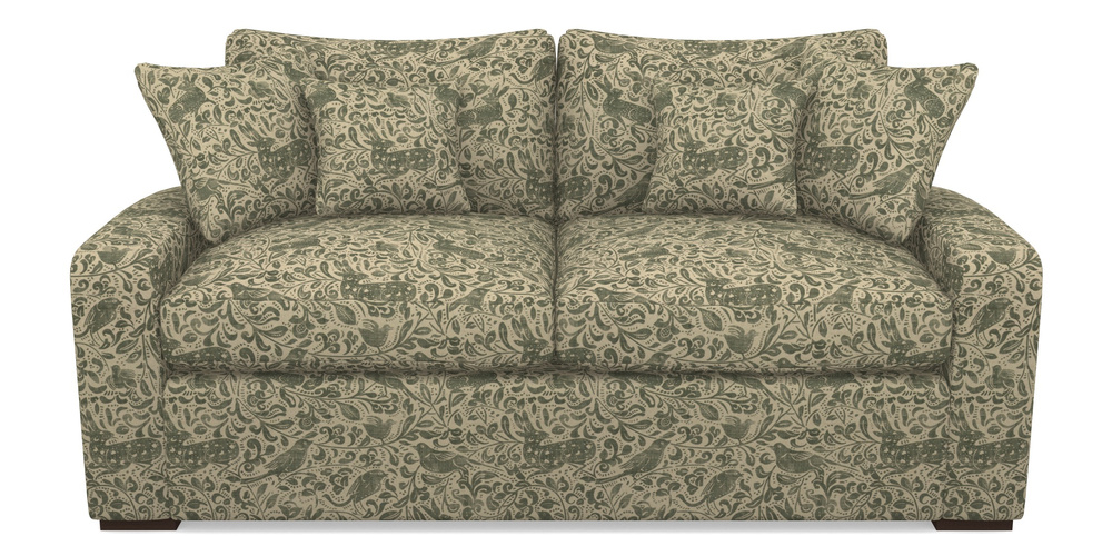 Product photograph of Stockbridge Sofa Bed 3 Seater Sofa Bed In V A Drawn From Nature - Bird And Rabbit - Dark Green from Sofas and Stuff Limited