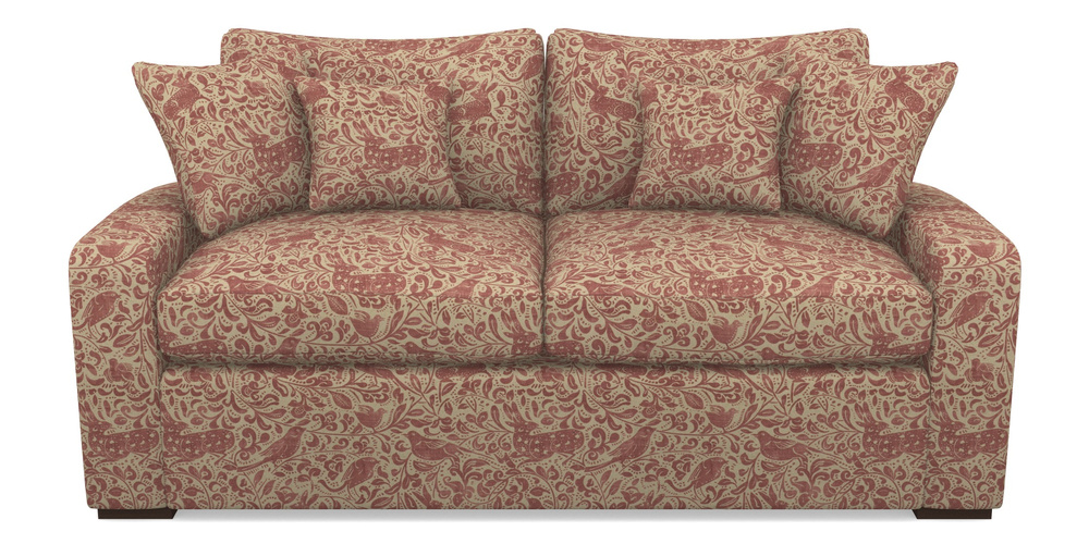 Product photograph of Stockbridge Sofa Bed 3 Seater Sofa Bed In V A Drawn From Nature - Bird And Rabbit - Red from Sofas and Stuff Limited