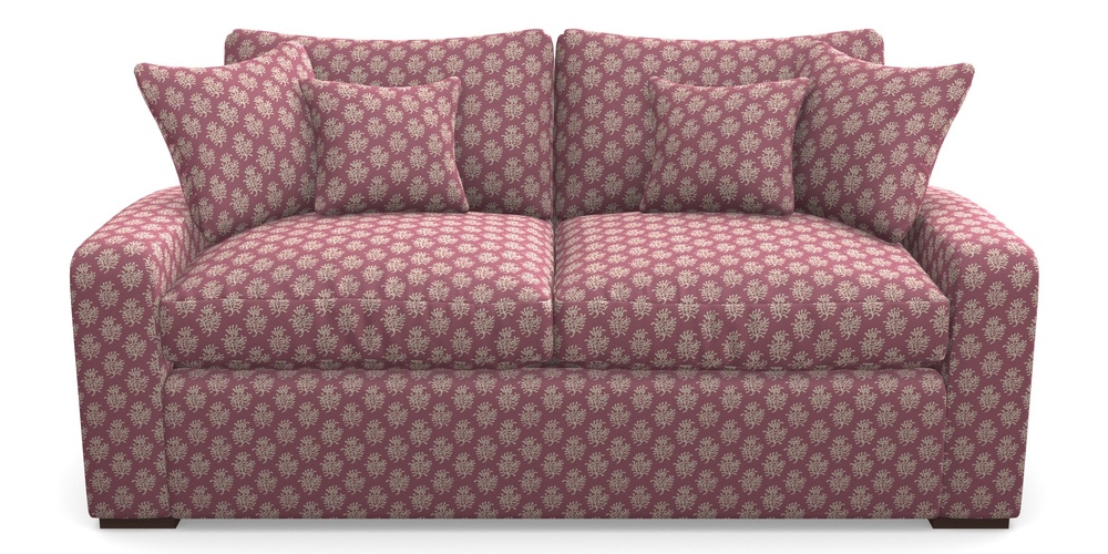 Product photograph of Stockbridge Sofa Bed 3 Seater Sofa Bed In Cloth 21 - Coral 1 - Cassis from Sofas and Stuff Limited