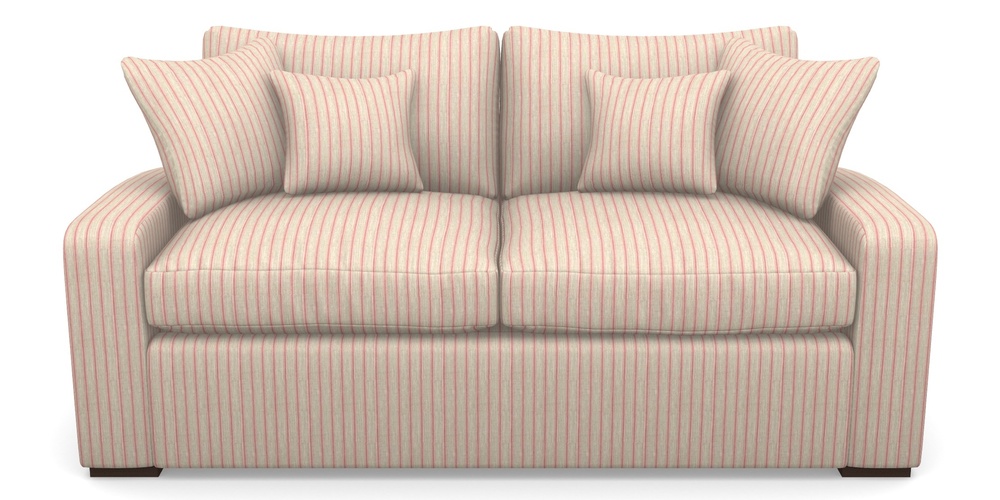 Product photograph of Stockbridge Sofa Bed 3 Seater Sofa Bed In Cloth 18 Stripes - Ticking - Cranberry from Sofas and Stuff Limited