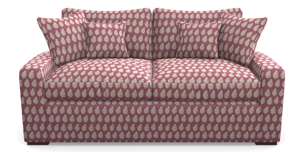 Product photograph of Stockbridge Sofa Bed 3 Seater Sofa Bed In Cloth 21 - Oak Leaf - Cassis from Sofas and Stuff Limited