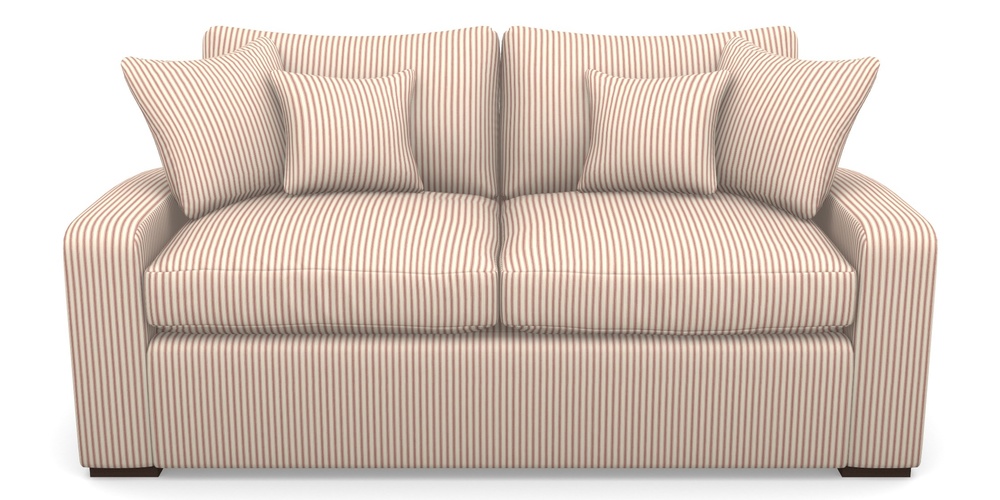 Product photograph of Stockbridge Sofa Bed 3 Seater Sofa Bed In Cotton Stripe - Peony from Sofas and Stuff Limited