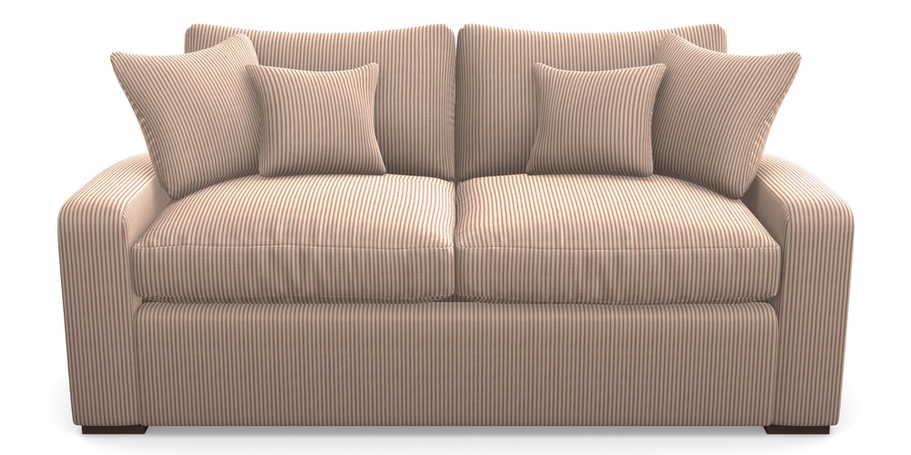 Product photograph of Stockbridge Sofa Bed 3 Seater Sofa Bed In Cloth 21 - Simple Stripe - Cassis from Sofas and Stuff Limited