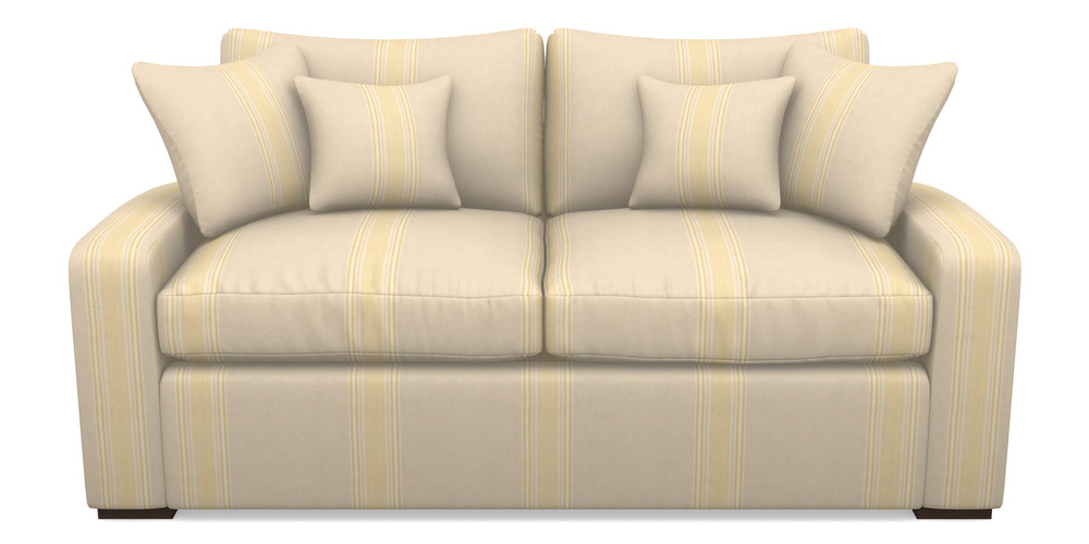 Product photograph of Stockbridge Sofa Bed 3 Seater Sofa Bed In Cloth 22 - Racing Stripes Cheltenham - Lemon from Sofas and Stuff Limited