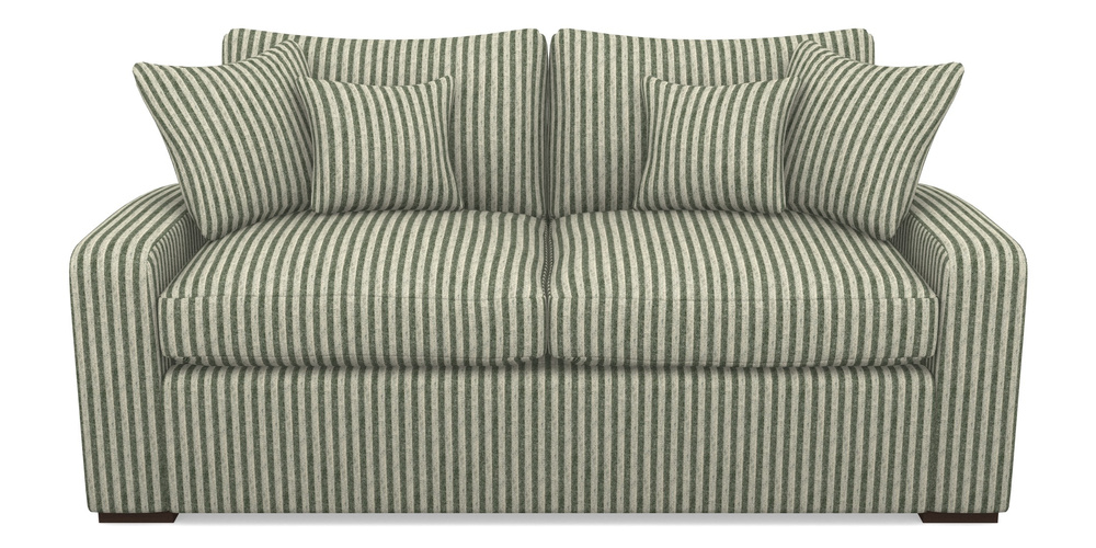 Product photograph of Stockbridge Sofa Bed 3 Seater Sofa Bed In Cloth 22 - Pinstripe - Courgette from Sofas and Stuff Limited