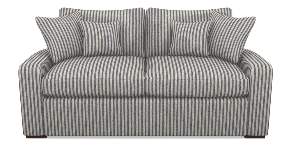 Product photograph of Stockbridge Sofa Bed 3 Seater Sofa Bed In Cloth 22 - Pinstripe - Deep Water from Sofas and Stuff Limited