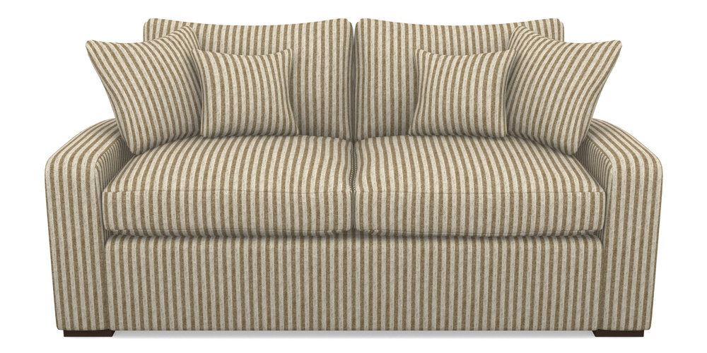 Product photograph of Stockbridge Sofa Bed 3 Seater Sofa Bed In Cloth 22 - Pinstripe - Fallen Leaf from Sofas and Stuff Limited