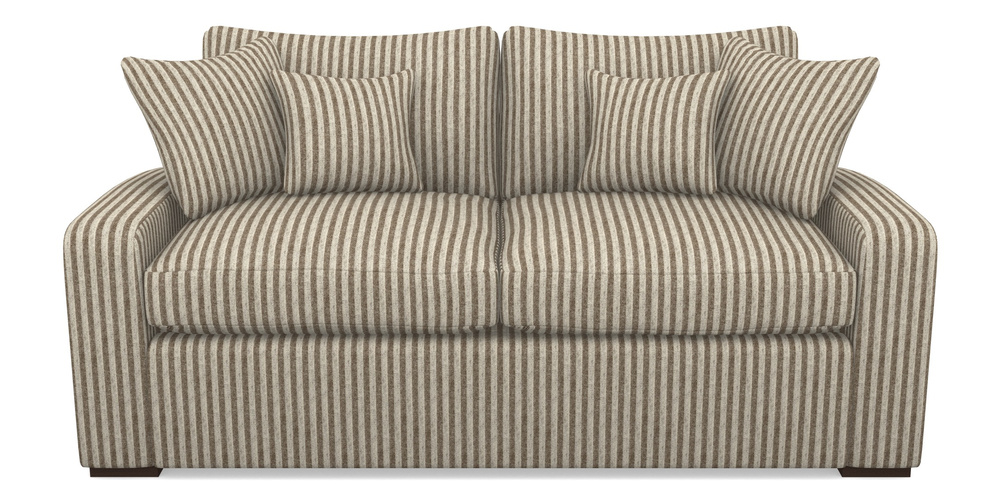 Product photograph of Stockbridge Sofa Bed 3 Seater Sofa Bed In Cloth 22 - Pinstripe - Peat from Sofas and Stuff Limited