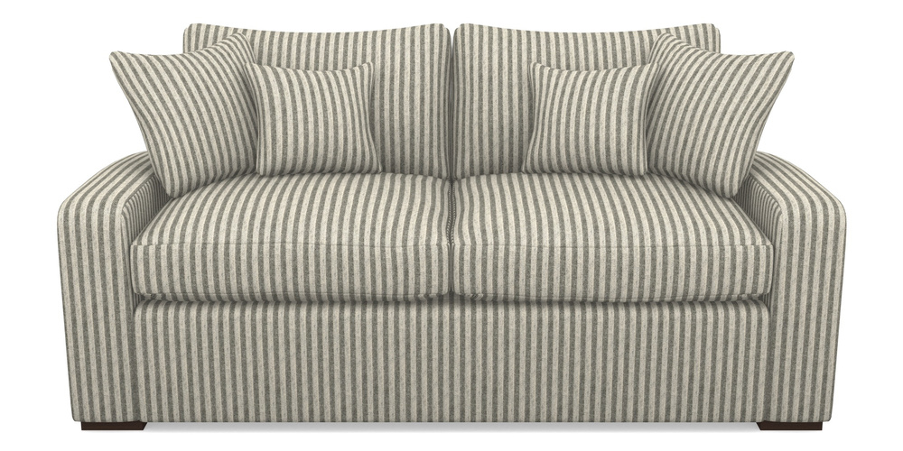 Product photograph of Stockbridge Sofa Bed 3 Seater Sofa Bed In Cloth 22 - Pinstripe - Seal from Sofas and Stuff Limited