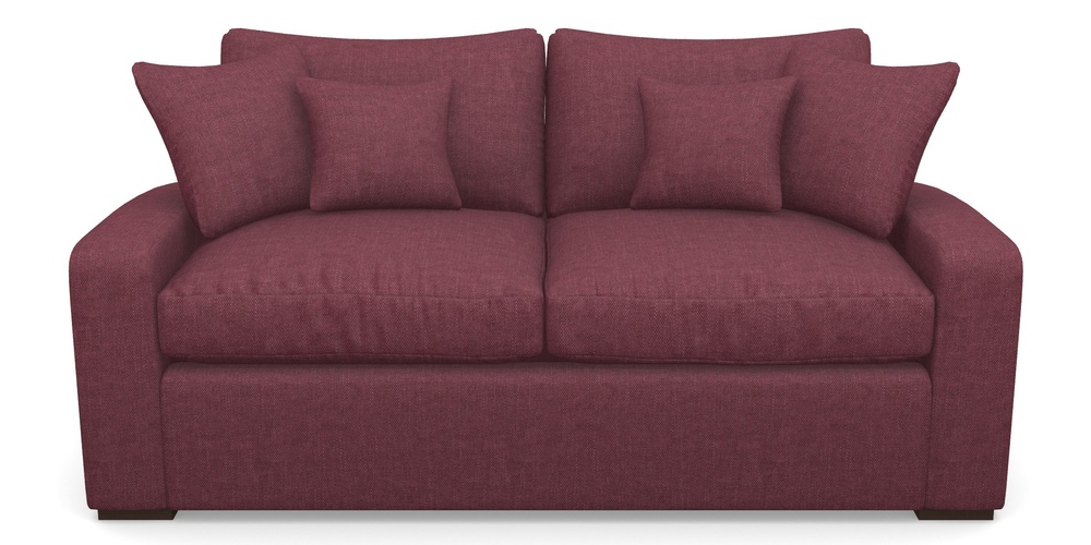 Product photograph of Stockbridge Sofa Bed 3 Seater Sofa Bed In Easy Clean Plain - Chianti from Sofas and Stuff Limited