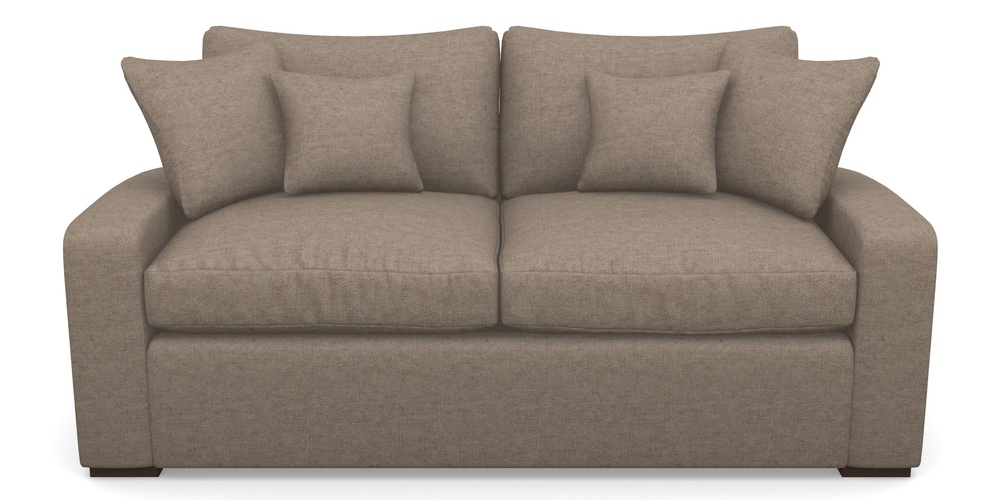 Product photograph of Stockbridge Sofa Bed 3 Seater Sofa Bed In Easy Clean Plain - Camel from Sofas and Stuff Limited