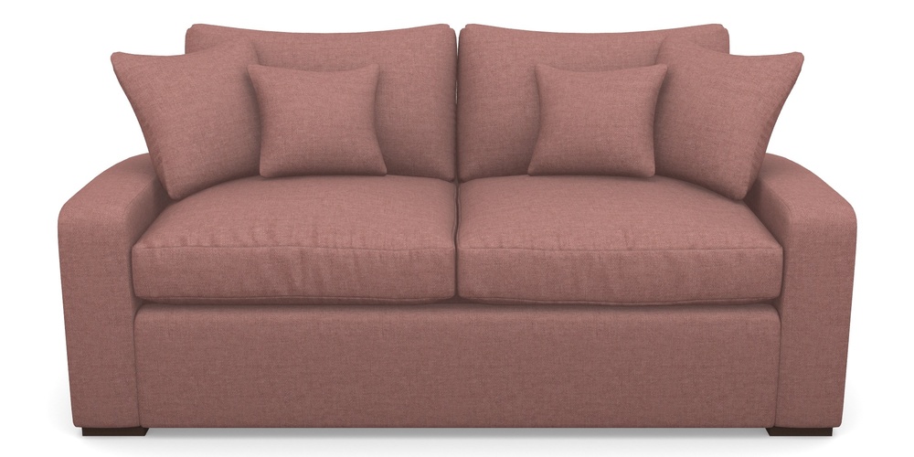 Product photograph of Stockbridge Sofa Bed 3 Seater Sofa Bed In Easy Clean Plain - Rosewood from Sofas and Stuff Limited