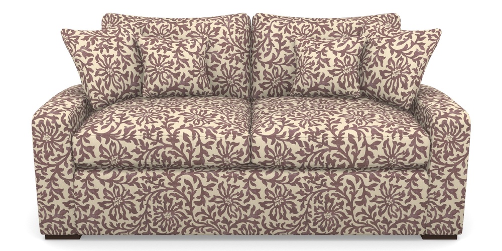 Product photograph of Stockbridge Sofa Bed 3 Seater Sofa Bed In V A Brompton Collection - Floral Scroll - Cacao from Sofas and Stuff Limited