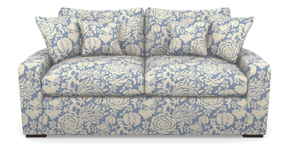 Product photograph of Stockbridge Sofa Bed 3 Seater Sofa Bed In V A Brompton Collection - Flowering Kale - Morning Blue from Sofas and Stuff Limited