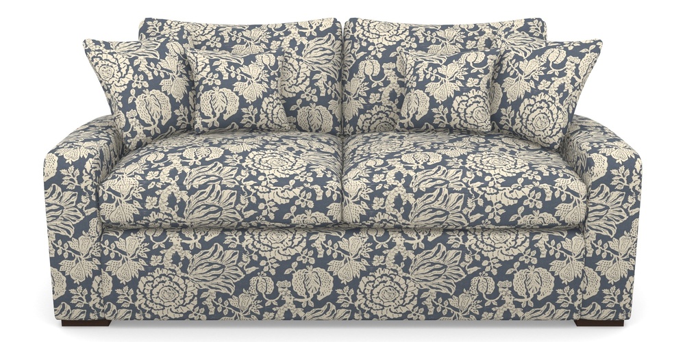 Product photograph of Stockbridge Sofa Bed 3 Seater Sofa Bed In V A Brompton Collection - Flowering Kale - Midnight Blue from Sofas and Stuff Limited