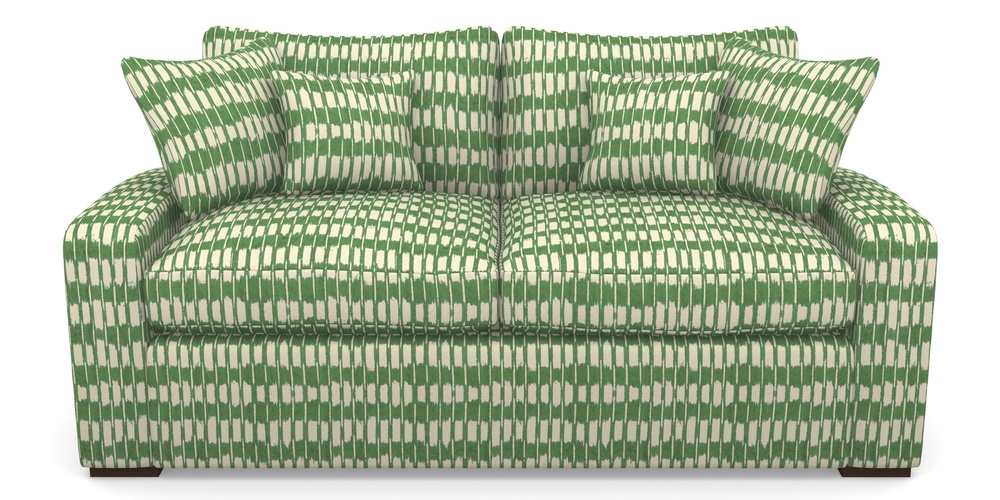 Product photograph of Stockbridge Sofa Bed 3 Seater Sofa Bed In V A Brompton Collection - Ikat - Basil from Sofas and Stuff Limited