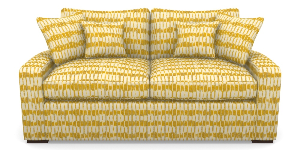 Product photograph of Stockbridge Sofa Bed 3 Seater Sofa Bed In V A Brompton Collection - Ikat - Corn from Sofas and Stuff Limited