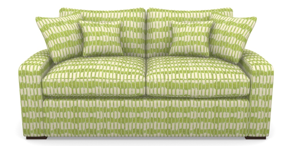 Product photograph of Stockbridge Sofa Bed 3 Seater Sofa Bed In V A Brompton Collection - Ikat - Lime from Sofas and Stuff Limited