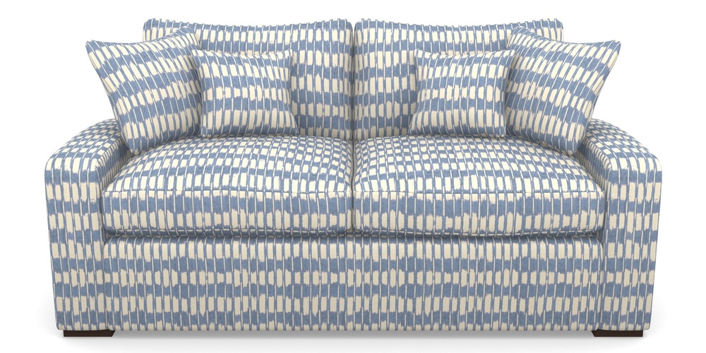 Product photograph of Stockbridge Sofa Bed 3 Seater Sofa Bed In V A Brompton Collection - Ikat - Morning Blue from Sofas and Stuff Limited