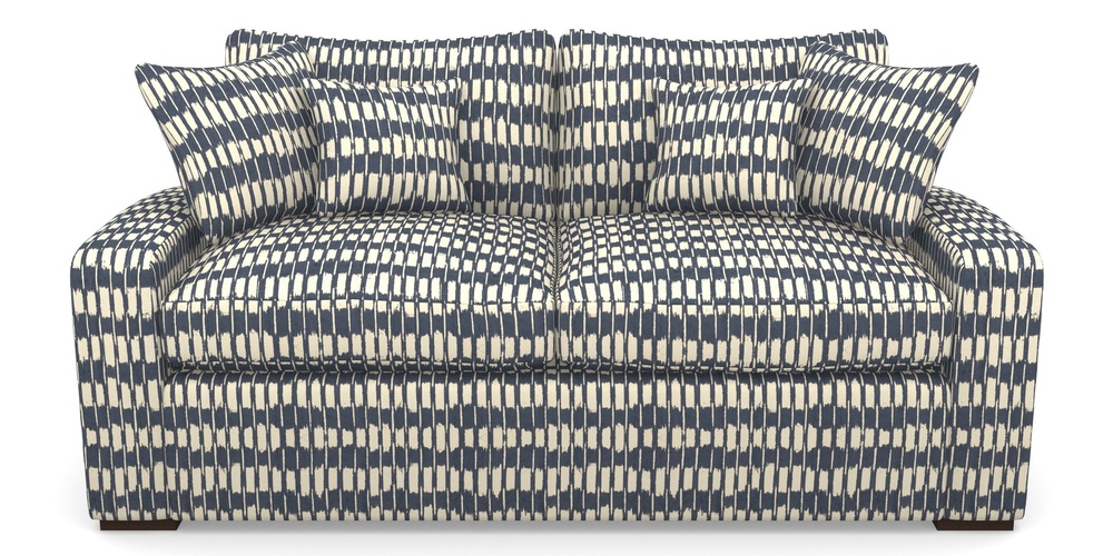 Product photograph of Stockbridge Sofa Bed 3 Seater Sofa Bed In V A Brompton Collection - Ikat - Midnight Blue from Sofas and Stuff Limited