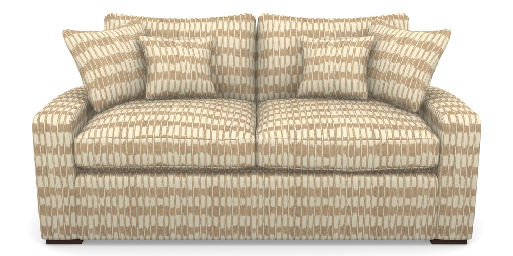 Product photograph of Stockbridge Sofa Bed 3 Seater Sofa Bed In V A Brompton Collection - Ikat - Assam Tea from Sofas and Stuff Limited