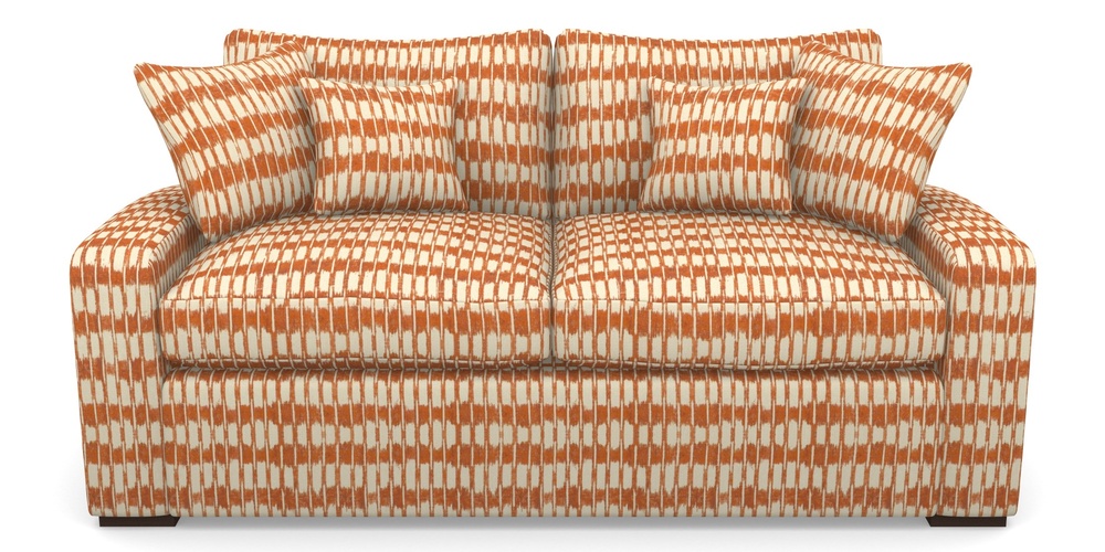 Product photograph of Stockbridge Sofa Bed 3 Seater Sofa Bed In V A Brompton Collection - Ikat - Terracotta from Sofas and Stuff Limited