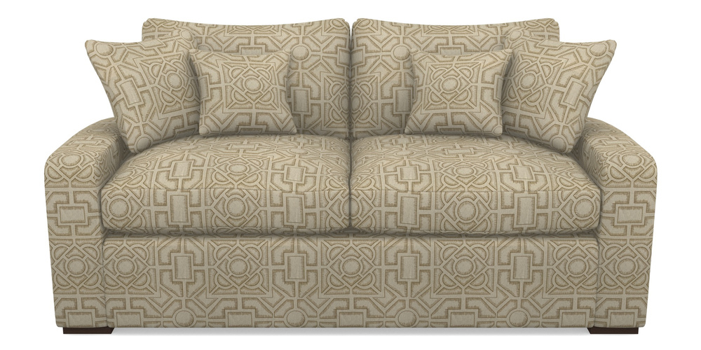 Product photograph of Stockbridge Sofa Bed 3 Seater Sofa Bed In Rhs Collection - Large Knot Garden Linen - Gold from Sofas and Stuff Limited