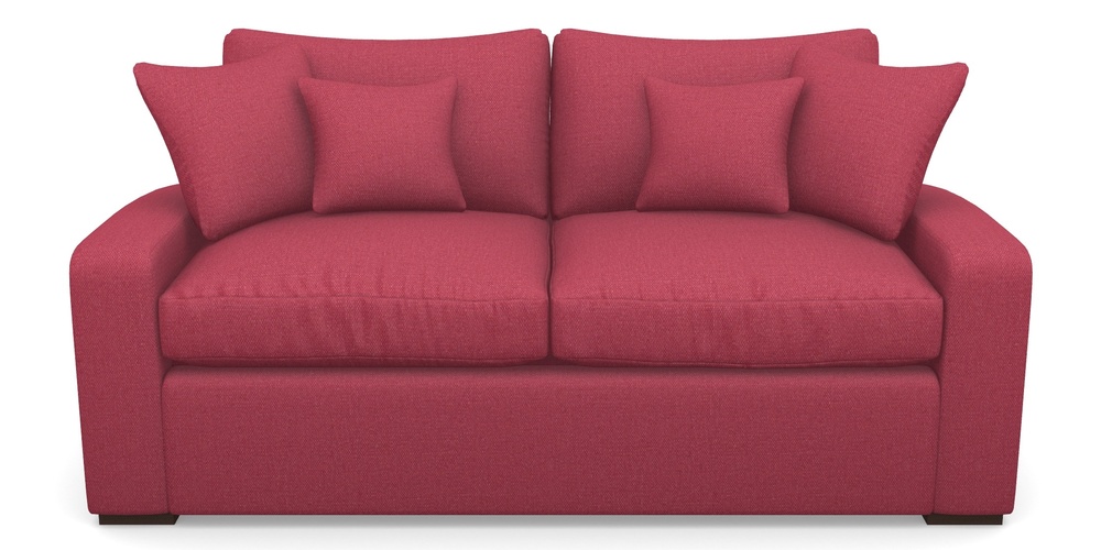 Product photograph of Stockbridge Sofa Bed 3 Seater Sofa Bed In Plain Linen Cotton - Raspberry Jam from Sofas and Stuff Limited