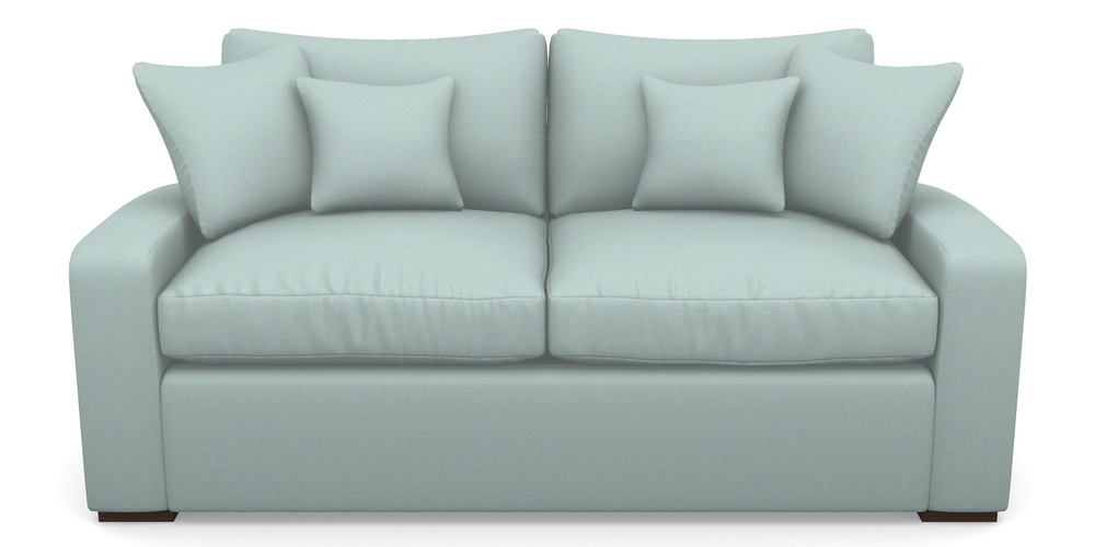 Product photograph of Stockbridge Sofa Bed 3 Seater Sofa Bed In Plain Linen Cotton - Robins Egg from Sofas and Stuff Limited