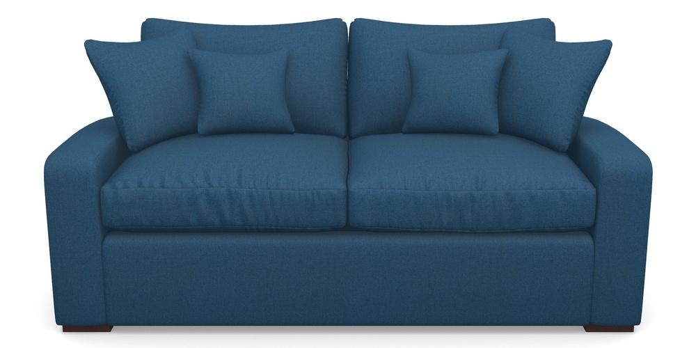 Product photograph of Stockbridge Sofa Bed 3 Seater Sofa Bed In Plain Linen Cotton - Royal Blue from Sofas and Stuff Limited