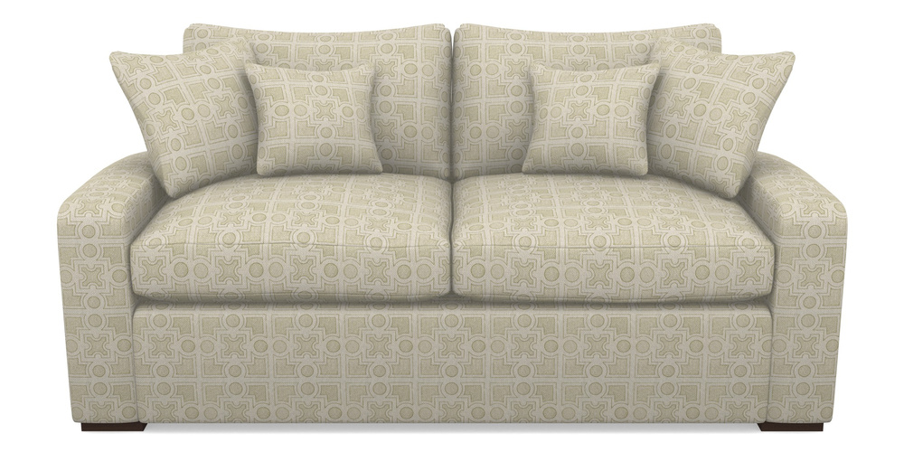 Product photograph of Stockbridge Sofa Bed 3 Seater Sofa Bed In Rhs Collection - Small Knot Garden Cotton Weave - Olive from Sofas and Stuff Limited