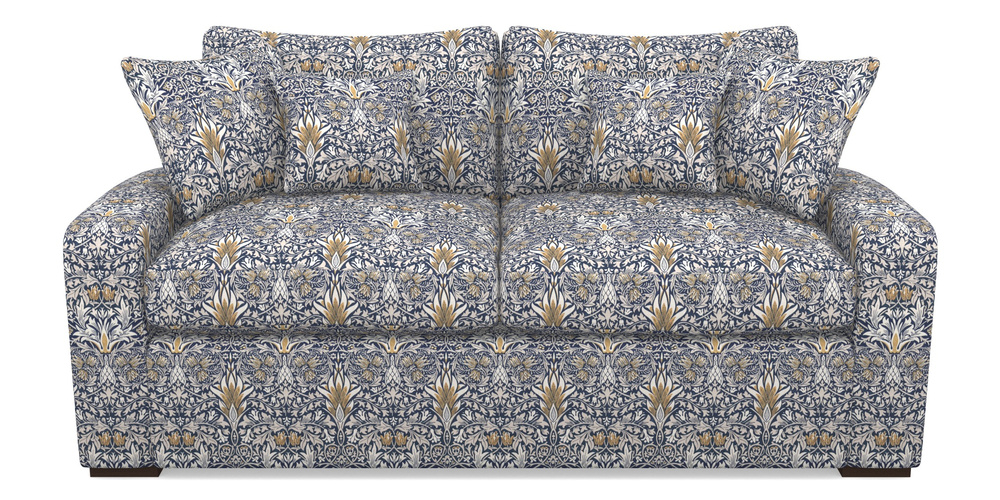 Product photograph of Stockbridge Sofa Bed 3 Seater Sofa Bed In William Morris Collection - Snakeshead - Indigo Hemp from Sofas and Stuff Limited