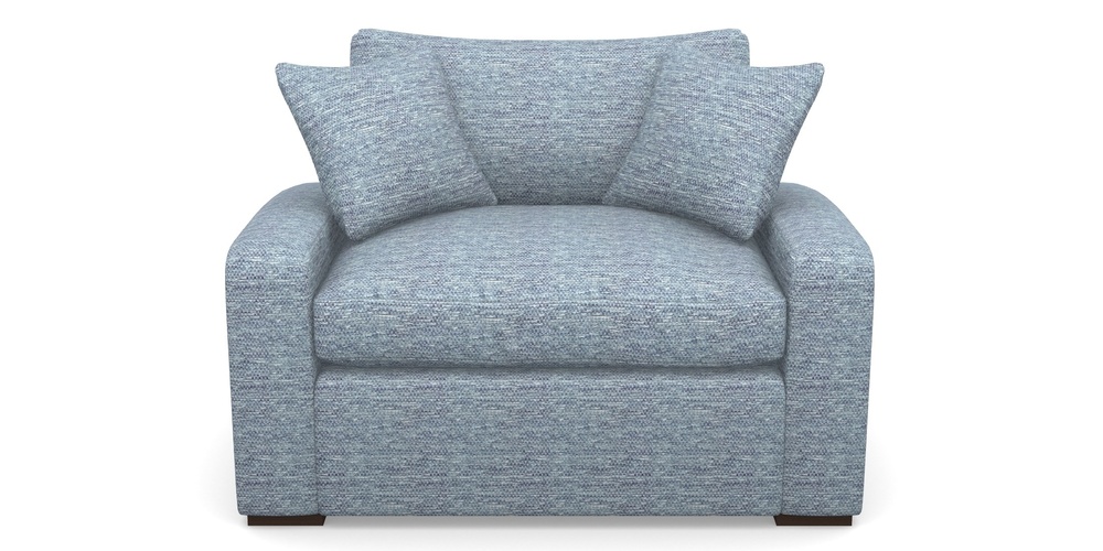 Product photograph of Stockbridge Sofa Bed Snuggler Sofa Bed In Aqua Clean Oban - Denim from Sofas and Stuff Limited