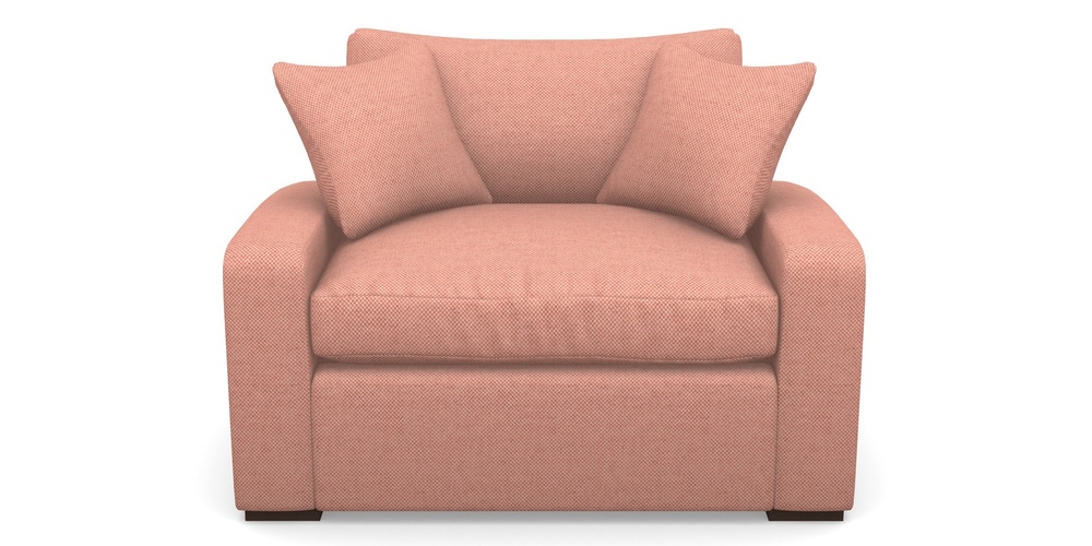 Product photograph of Stockbridge Sofa Bed Snuggler Sofa Bed In Basket Weave - Peony from Sofas and Stuff Limited