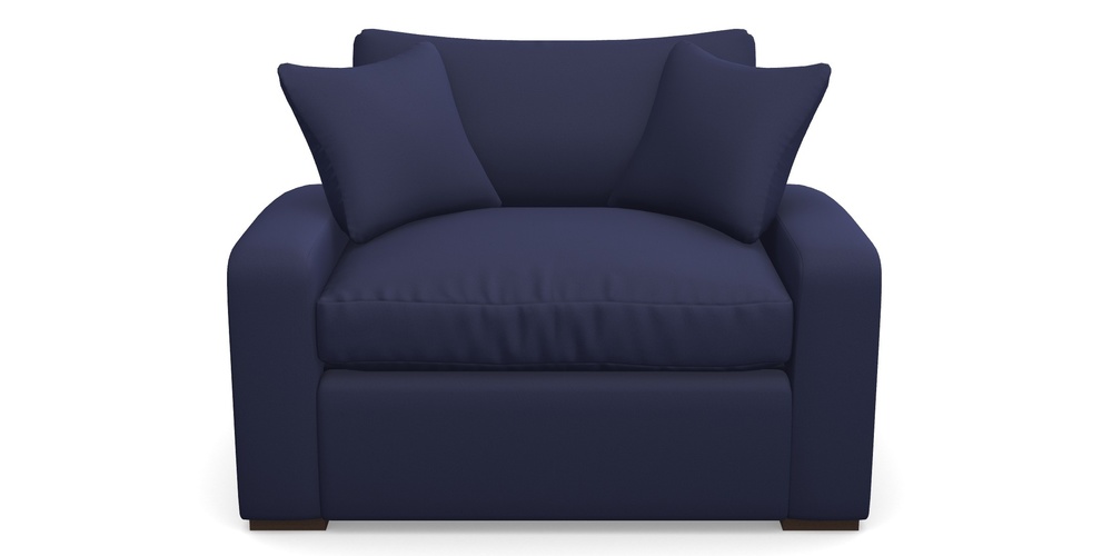 Product photograph of Stockbridge Sofa Bed Snuggler Sofa Bed In Clever Glossy Velvet - Navy from Sofas and Stuff Limited