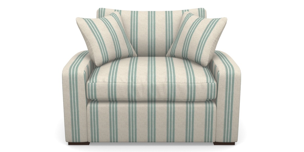 Product photograph of Stockbridge Sofa Bed Snuggler Sofa Bed In Cloth 18 Stripes - Bengal - Basil from Sofas and Stuff Limited