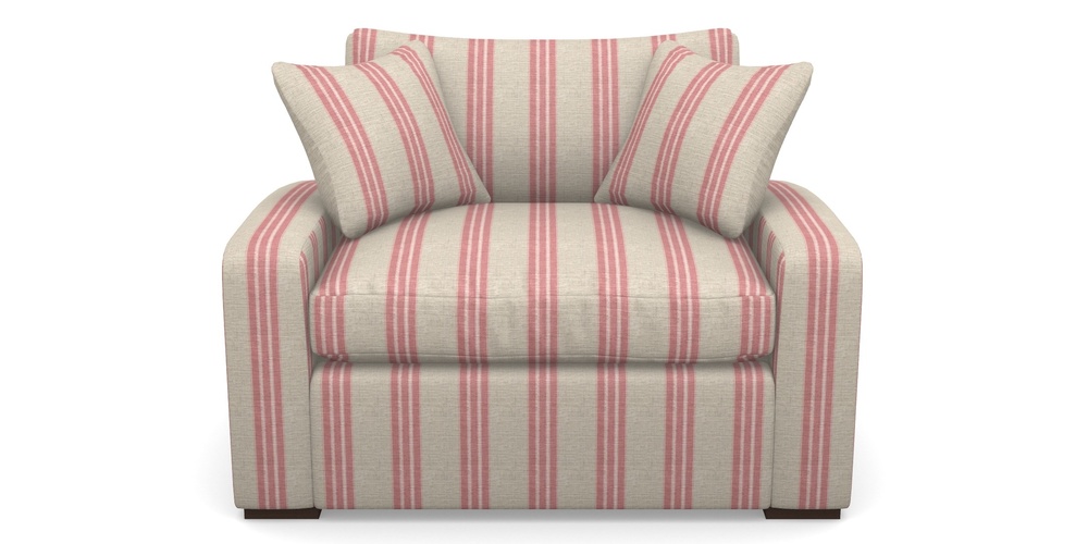 Product photograph of Stockbridge Sofa Bed Snuggler Sofa Bed In Cloth 18 Stripes - Bengal - Cranberry from Sofas and Stuff Limited