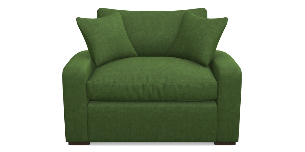 Product photograph of Stockbridge Sofa Bed Snuggler Sofa Bed In Clever Tough And Eco Velvet - Shamrock from Sofas and Stuff Limited