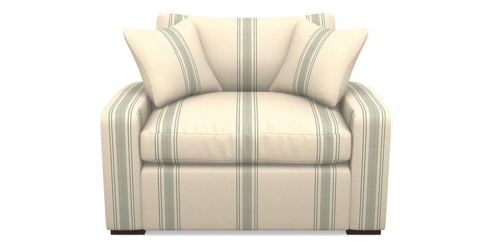 Product photograph of Stockbridge Sofa Bed Snuggler Sofa Bed In Cloth 22 - Racing Stripes Cheltenham - Mint from Sofas and Stuff Limited