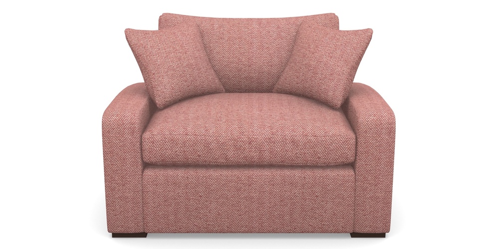 Product photograph of Stockbridge Sofa Bed Snuggler Sofa Bed In Dundee Herringbone - Rose from Sofas and Stuff Limited